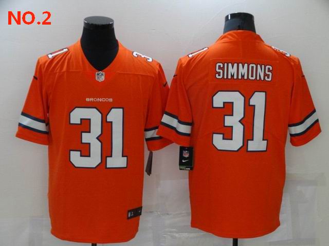 Men's Denver Broncos 31 Justin Simmons Jersey NO.2 ;